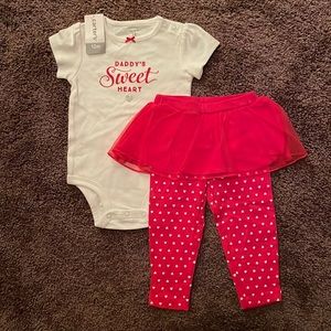 NWT, Carter’s 12 Mon “Daddy’s Sweetheart” outfit